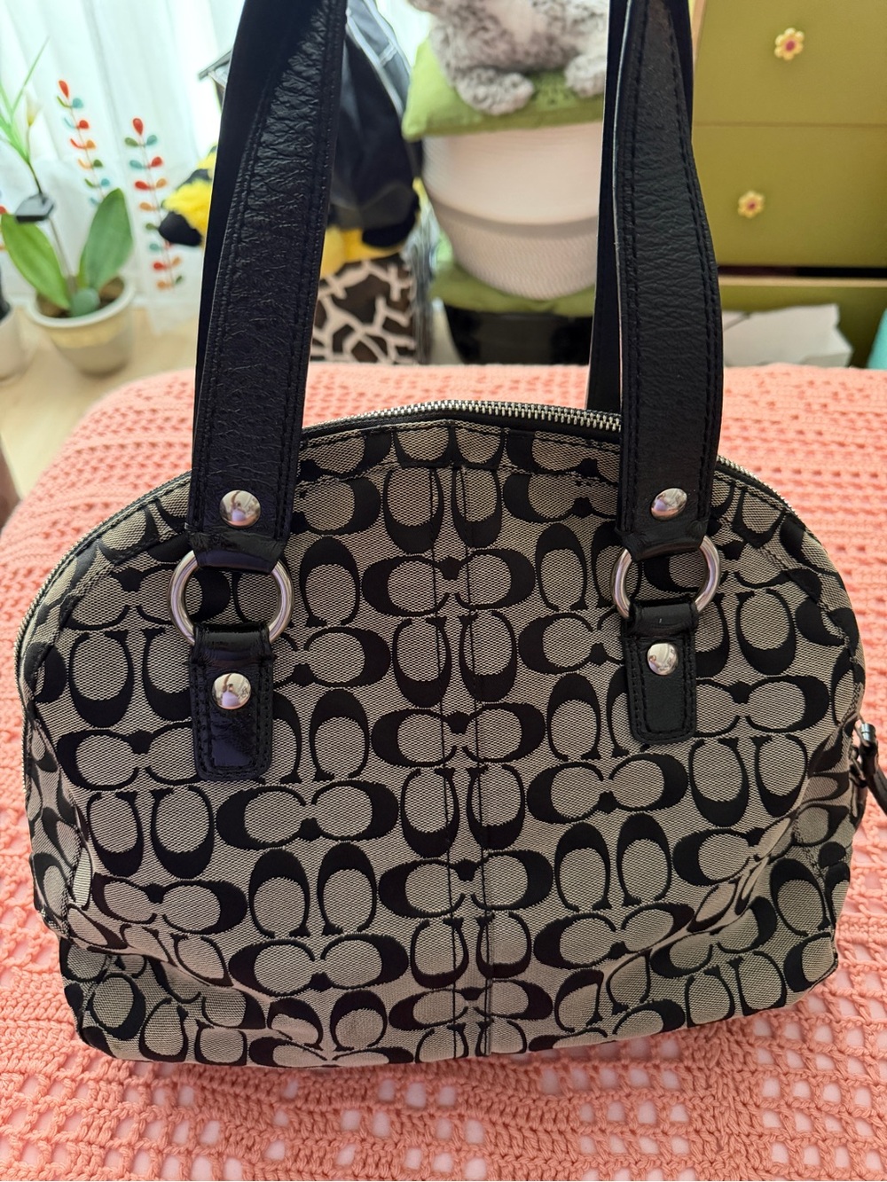vintage Coach Soho Signature jacquard satchel, from the mid-2000s/Y2K era - Picture 3 of 5